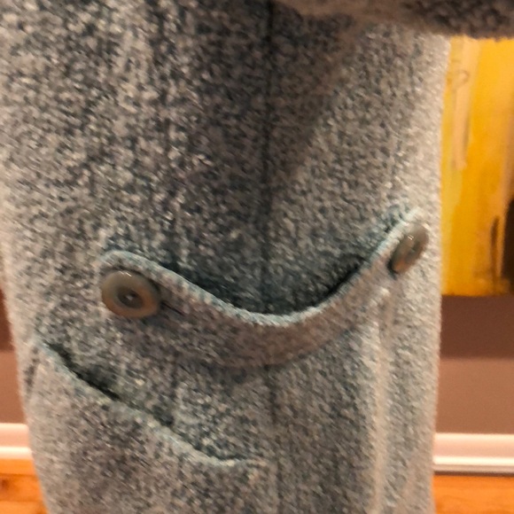 NWOT ETCETERA BLUE NUBBY QUARTER LENGTH COAT - Picture 5 of 8